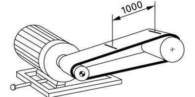 未张紧带的测量标志距离:1000mm