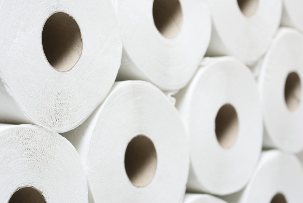 是Herzstück der toilettenpapererroll